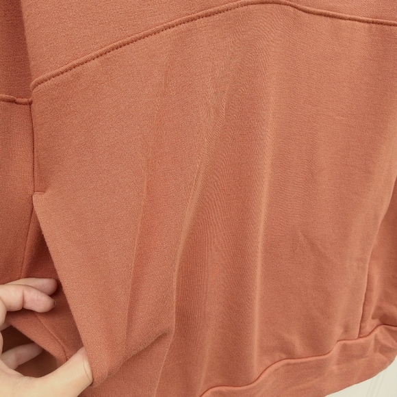 Oversized Live-in French Terry Tunic Burnt Orange Hoodie Old Navy Size Small - Picture 4 of 7